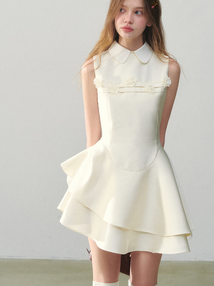 Sleeveless Round Neck Princess Bubble Dress