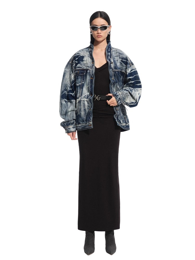 Vintage Blue Volcanic Denim Jacket
