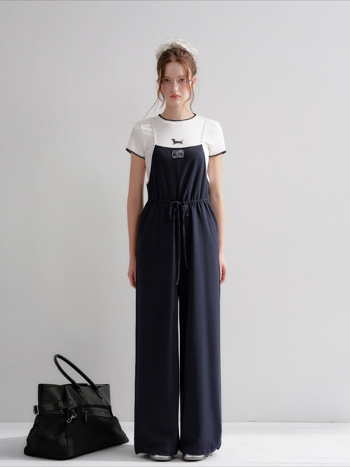 Drawstring Wide-Leg Jumpsuit