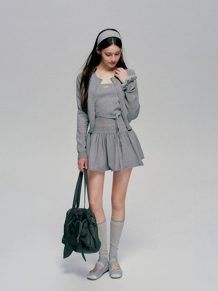 Wool Blend Knit Set
