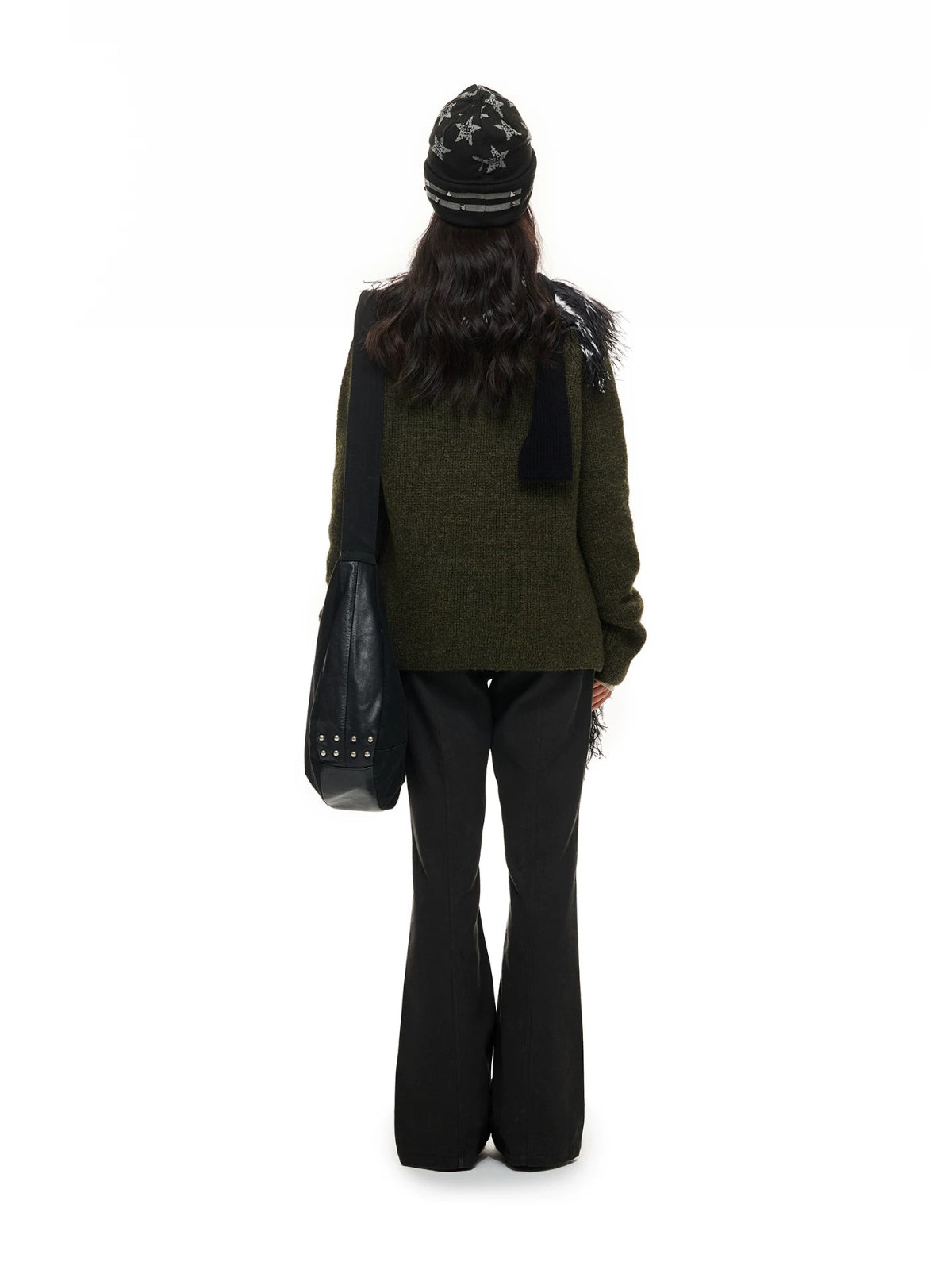 Vintage Stand Collar Knit Cardigan