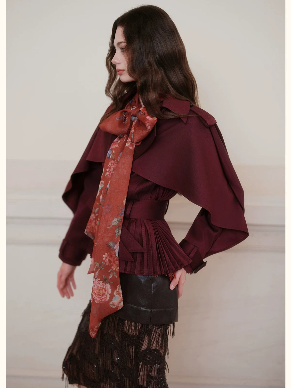 Vintage Wool Blend Trench Coat