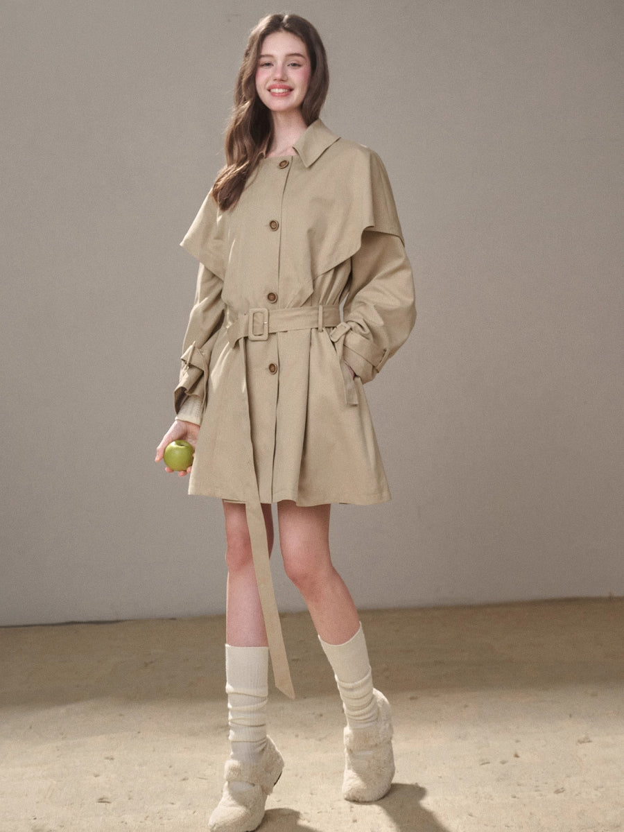 Comfy Chestnut Trench Coat