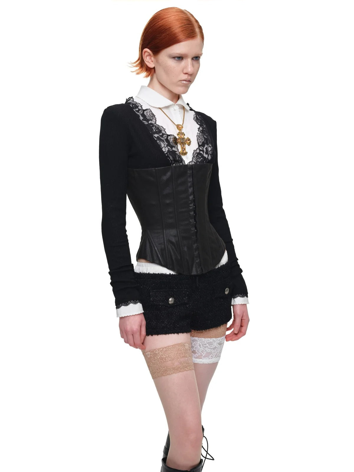 Tweed Cropped Jacket & Shorts Set
