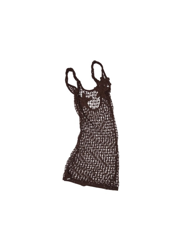 Handcrafted Starfish Knit Tie-Back Tank Top