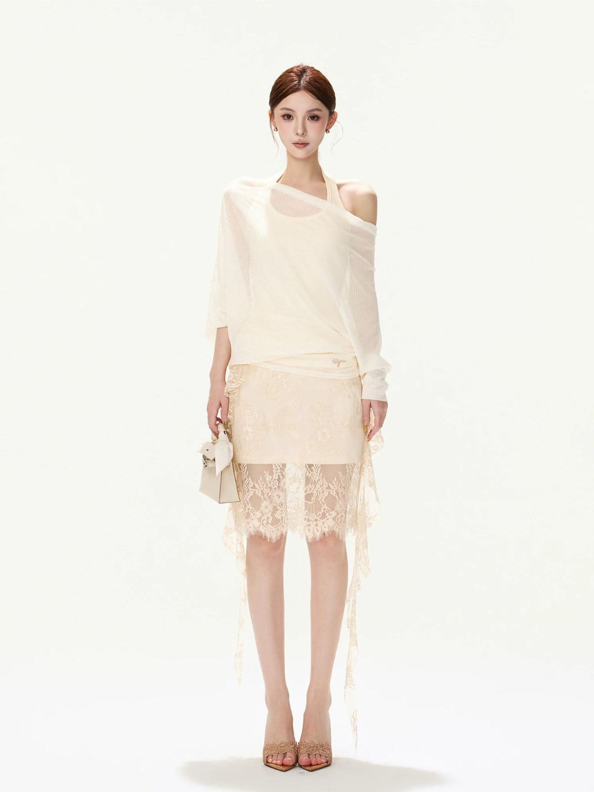Sheer Batwing Top