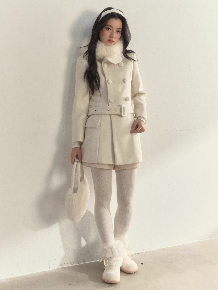 Double-Breasted Belted Coat