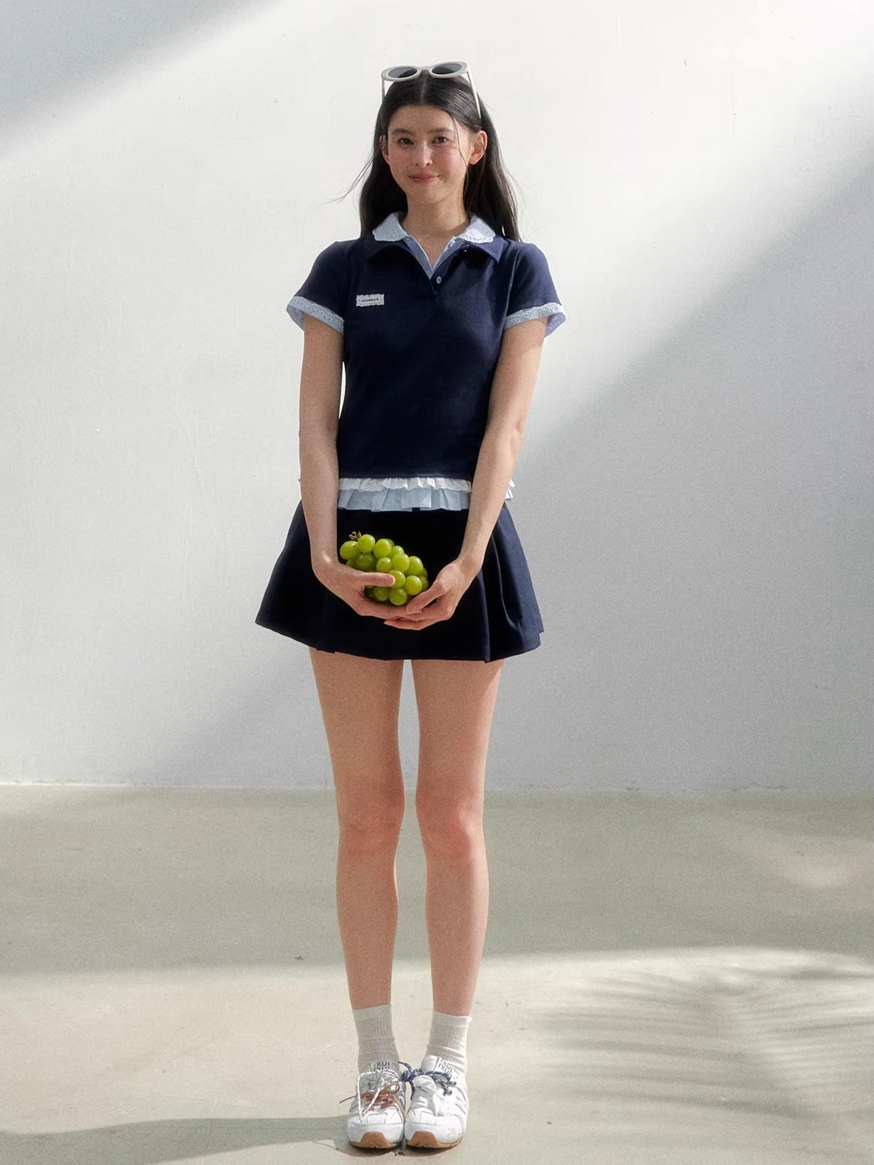 Vintage Layered Polo Knit Tee