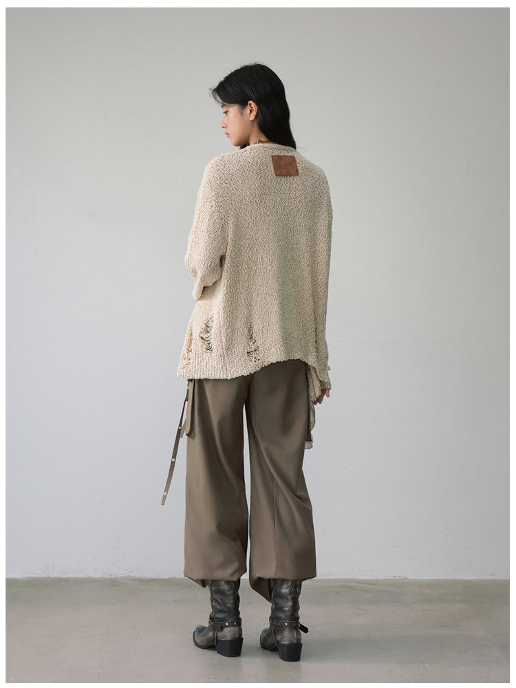 Loose Ripped Cardigan