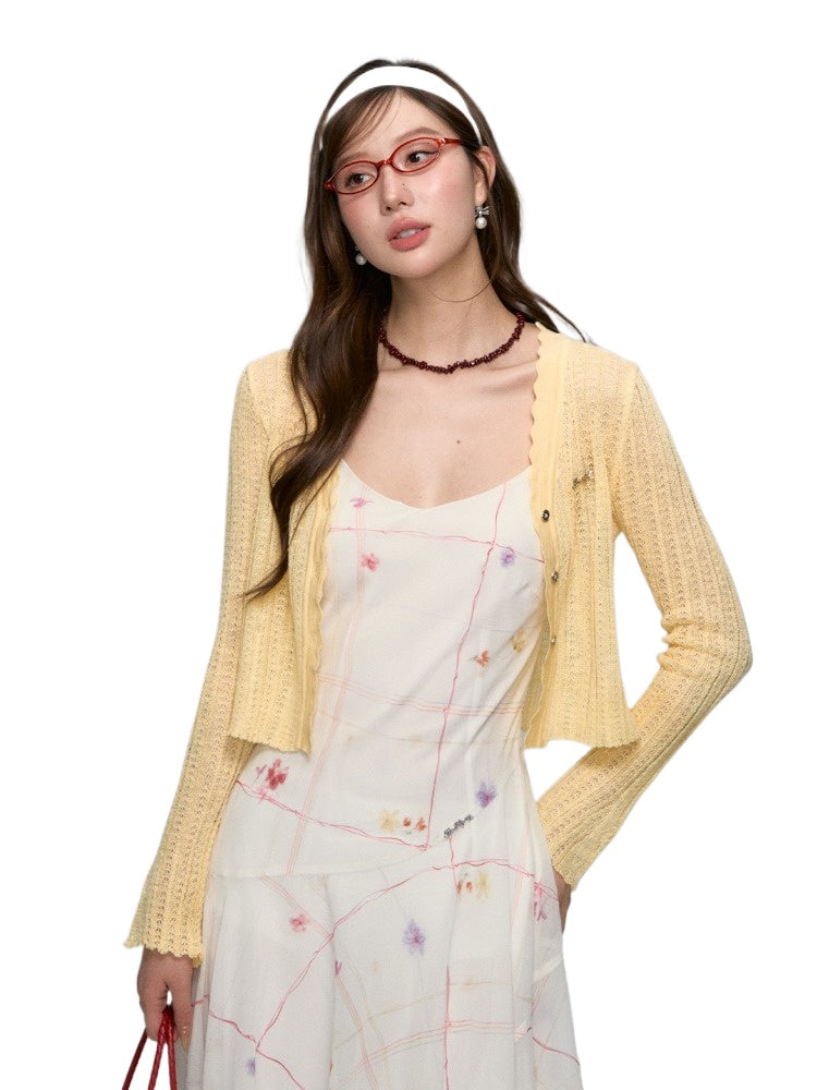 Lace-Trim UV Protection Cardigan