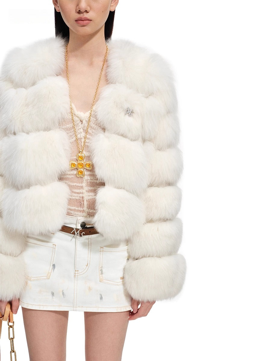 Polar Shearling Fox Fur Jacket