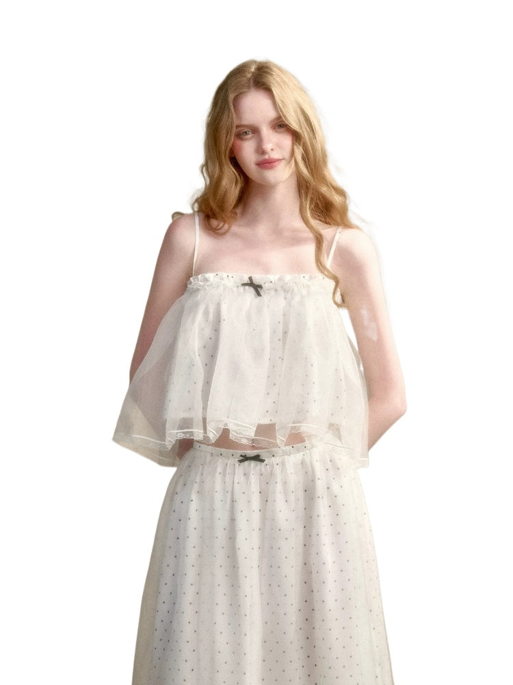 Pearl Organza Polka Dot Set