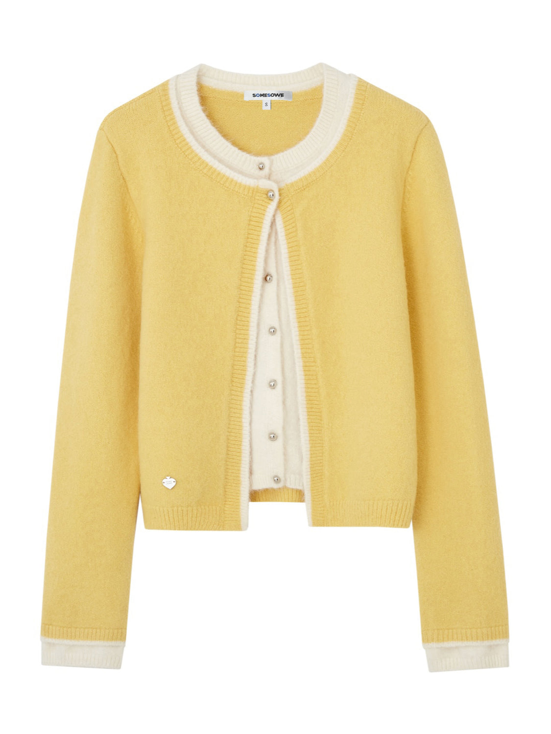 Colorblock Layered Knit Cardigan