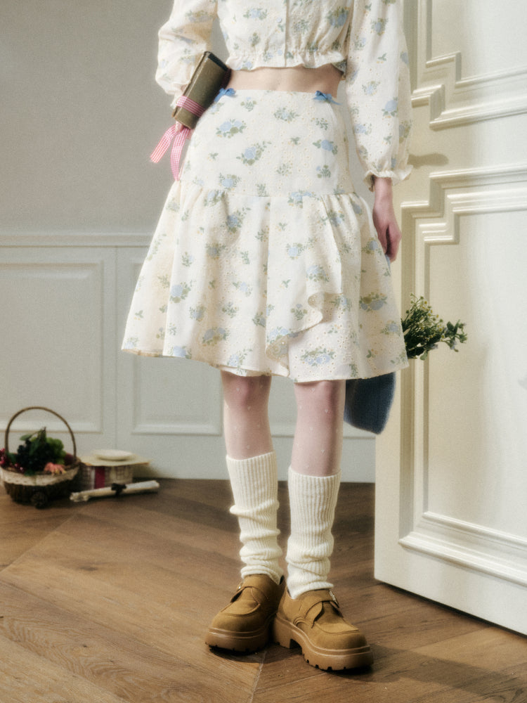 Comfortable Cotton Embroidered Shirt & Skirt Set