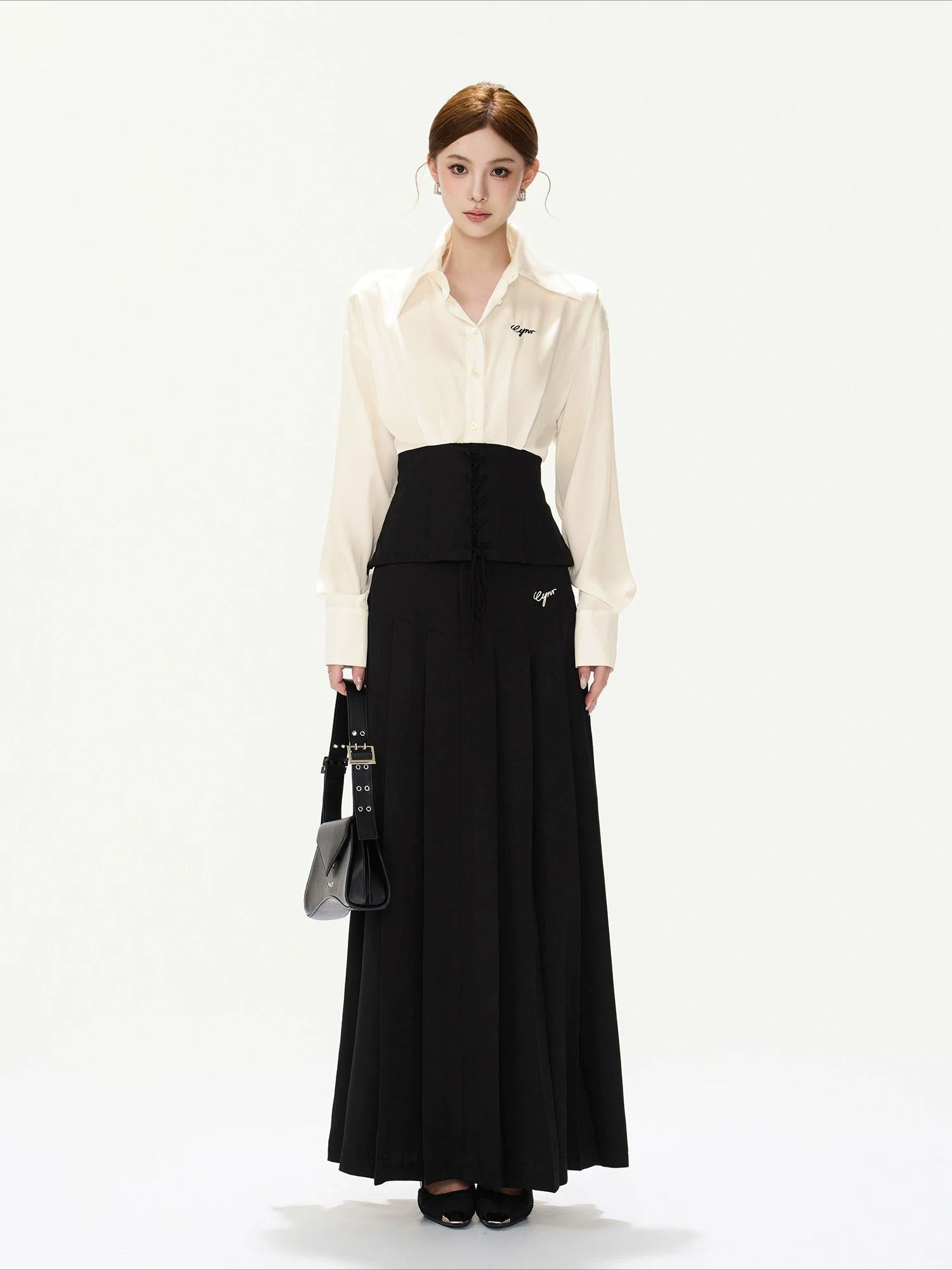 Waist-Tie White Shirt