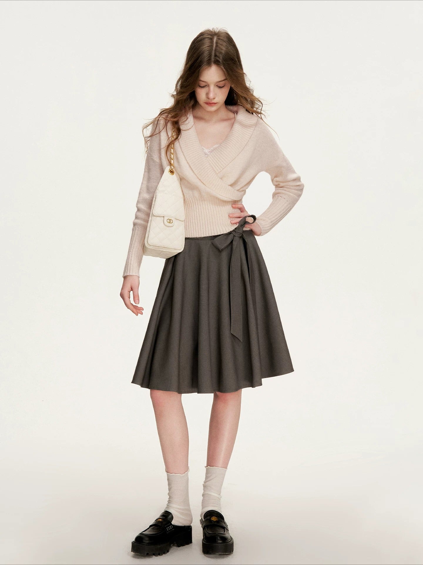 Cross V-Neck Sweater