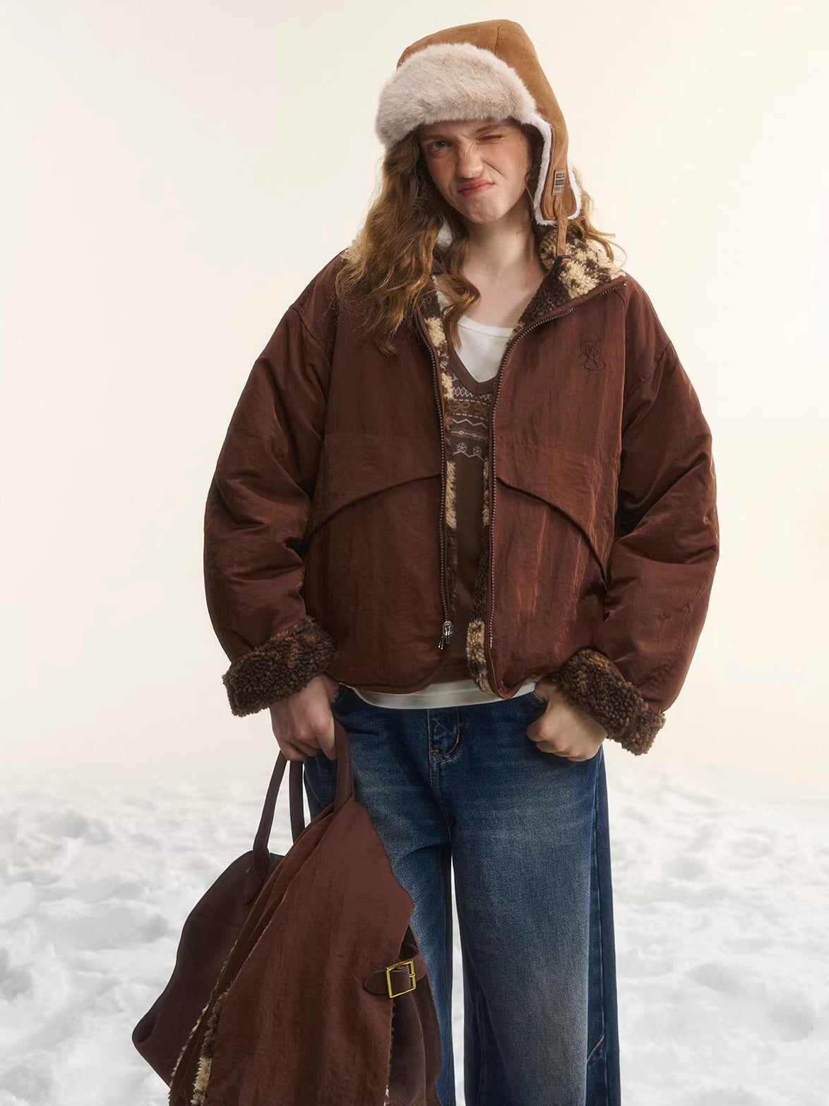 Reversible Fair Isle Fleece Jacket