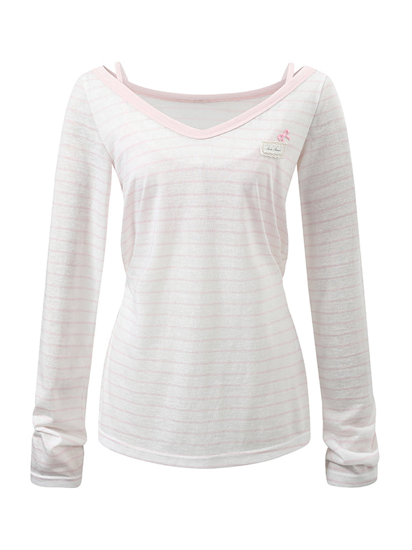 Blue & Pink Striped Cover-Up & Cami Set