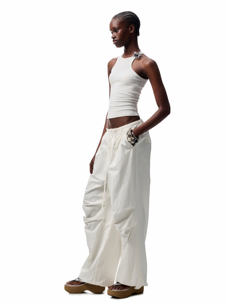 Basic Solid-Color Embroidered Slim-Fit Vest