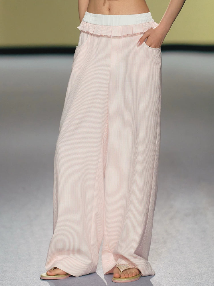 Beaded Stripe Top Pants Set
