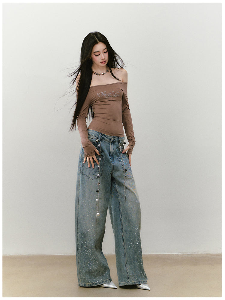 One-shoulder Skin-friendly Top
