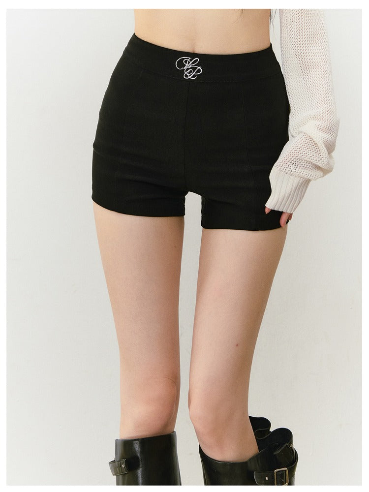High-Waisted Elastic Slimming Bottoming Shorts