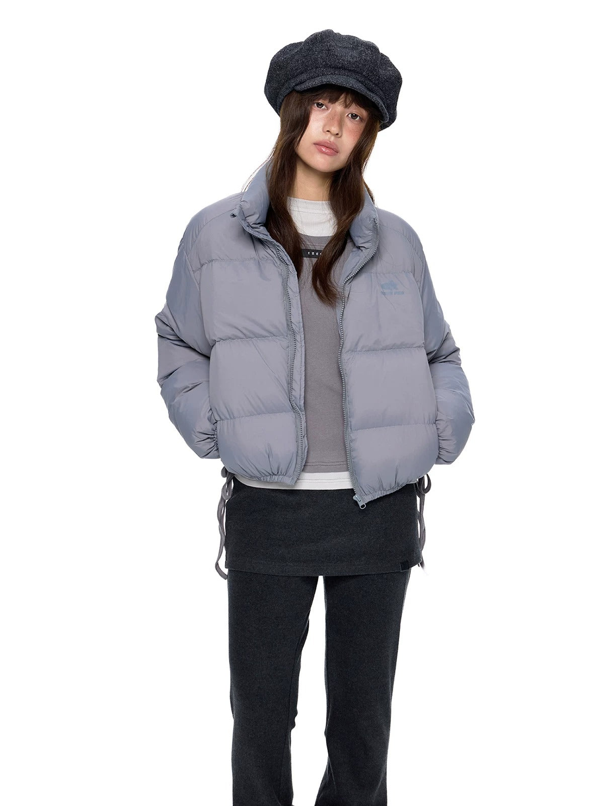 Maillard Cropped Down Puffer Jacket