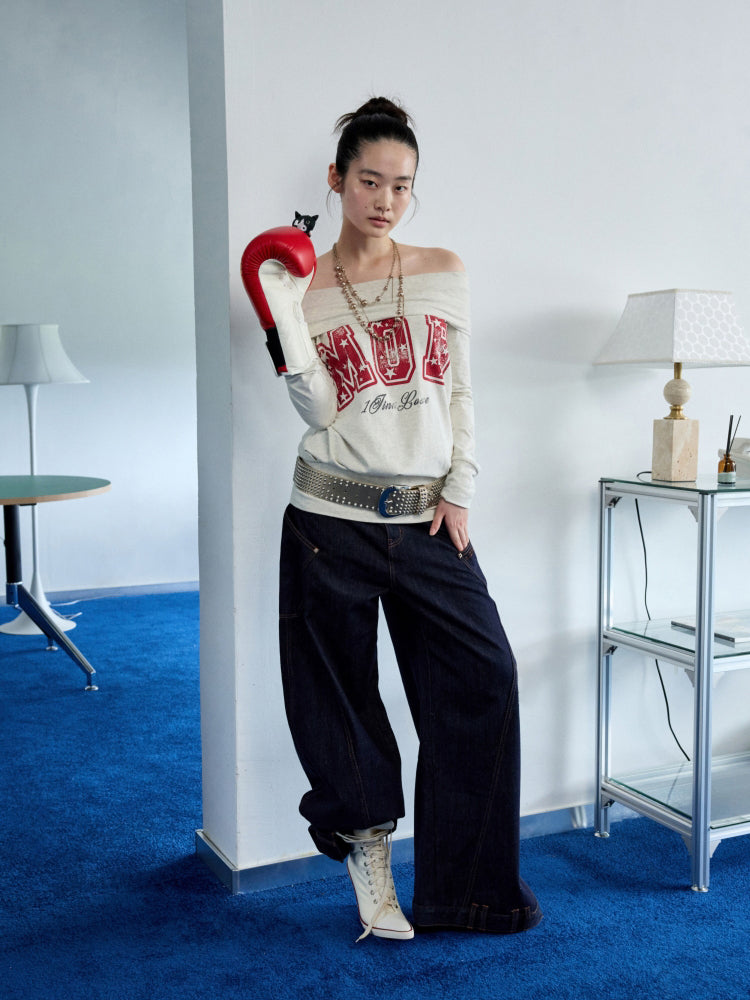 Off-Shoulder Printed Bodycon Dress