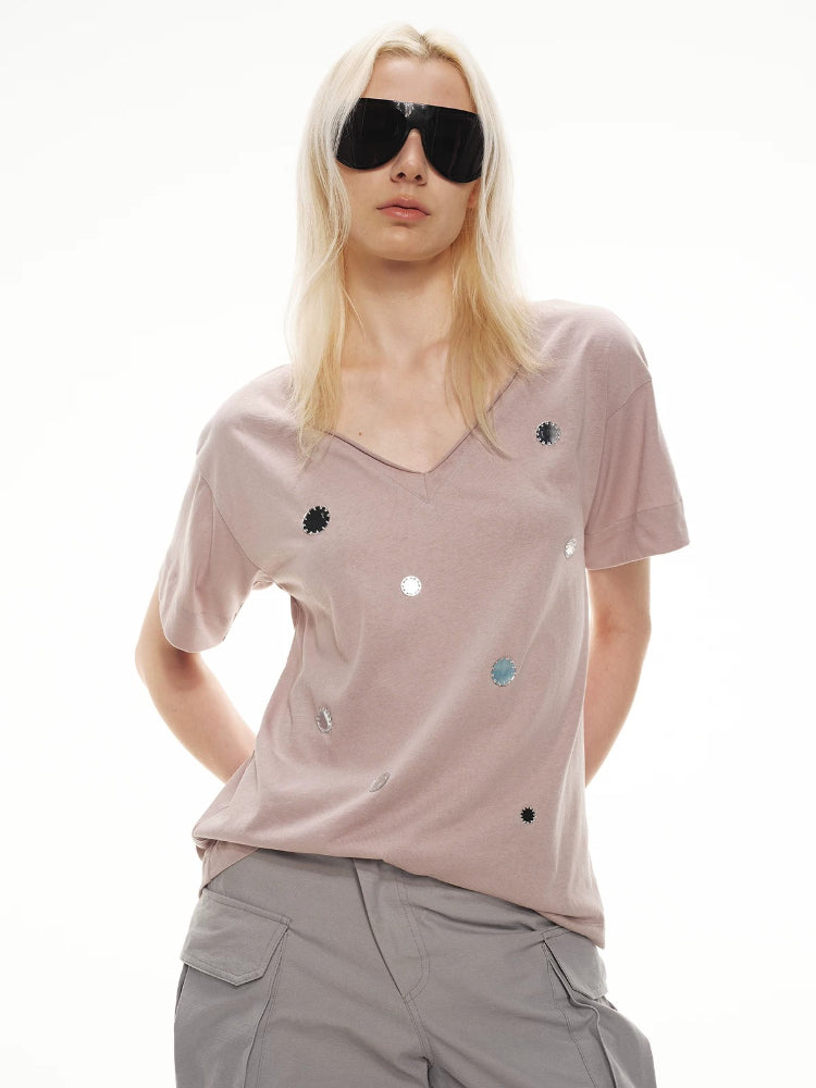 Mirror V-Neck Relaxed Tee