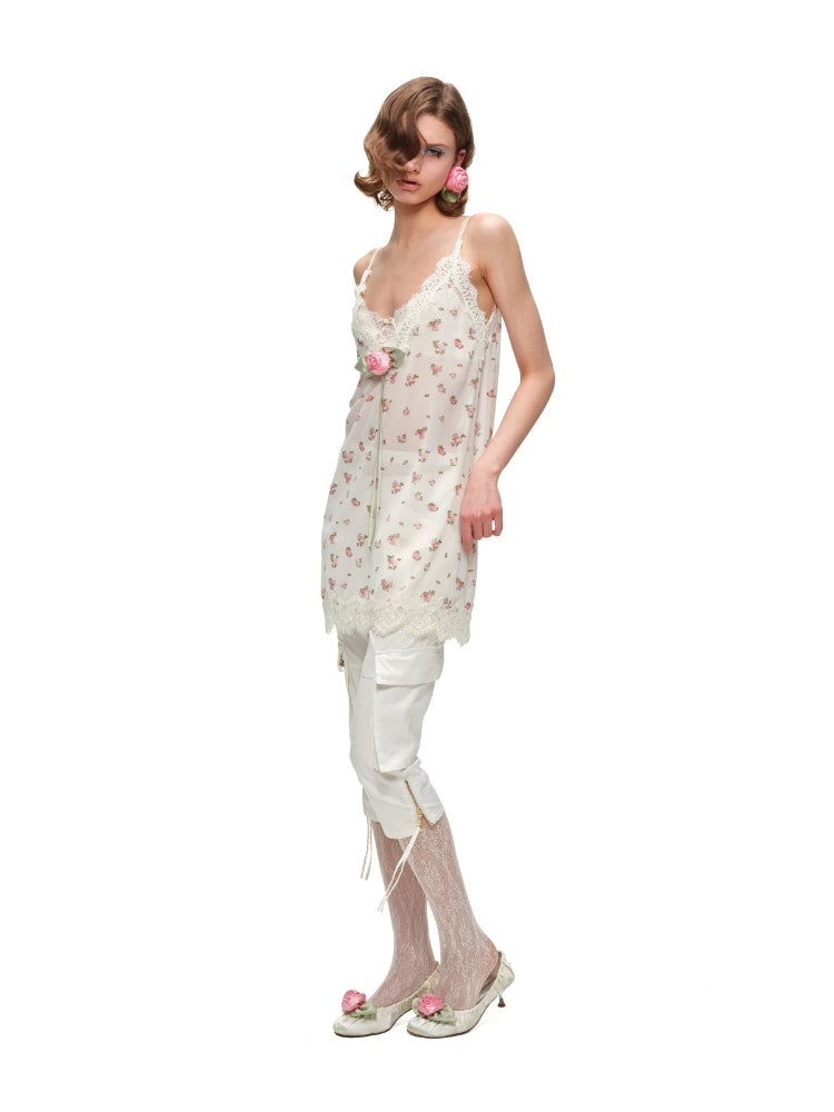 Layered Lace Chiffon Dress
