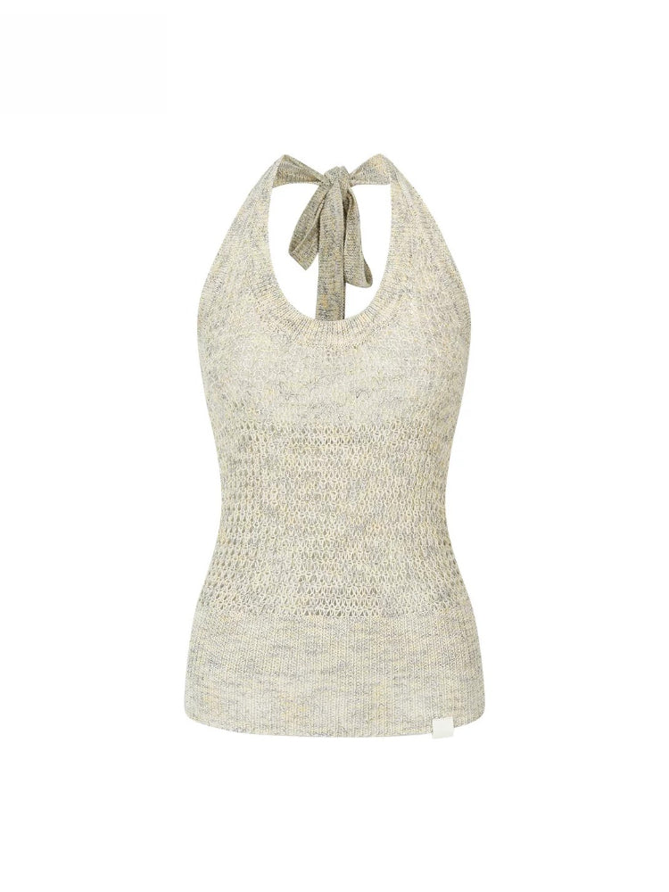 Sequin Knit Halter Top