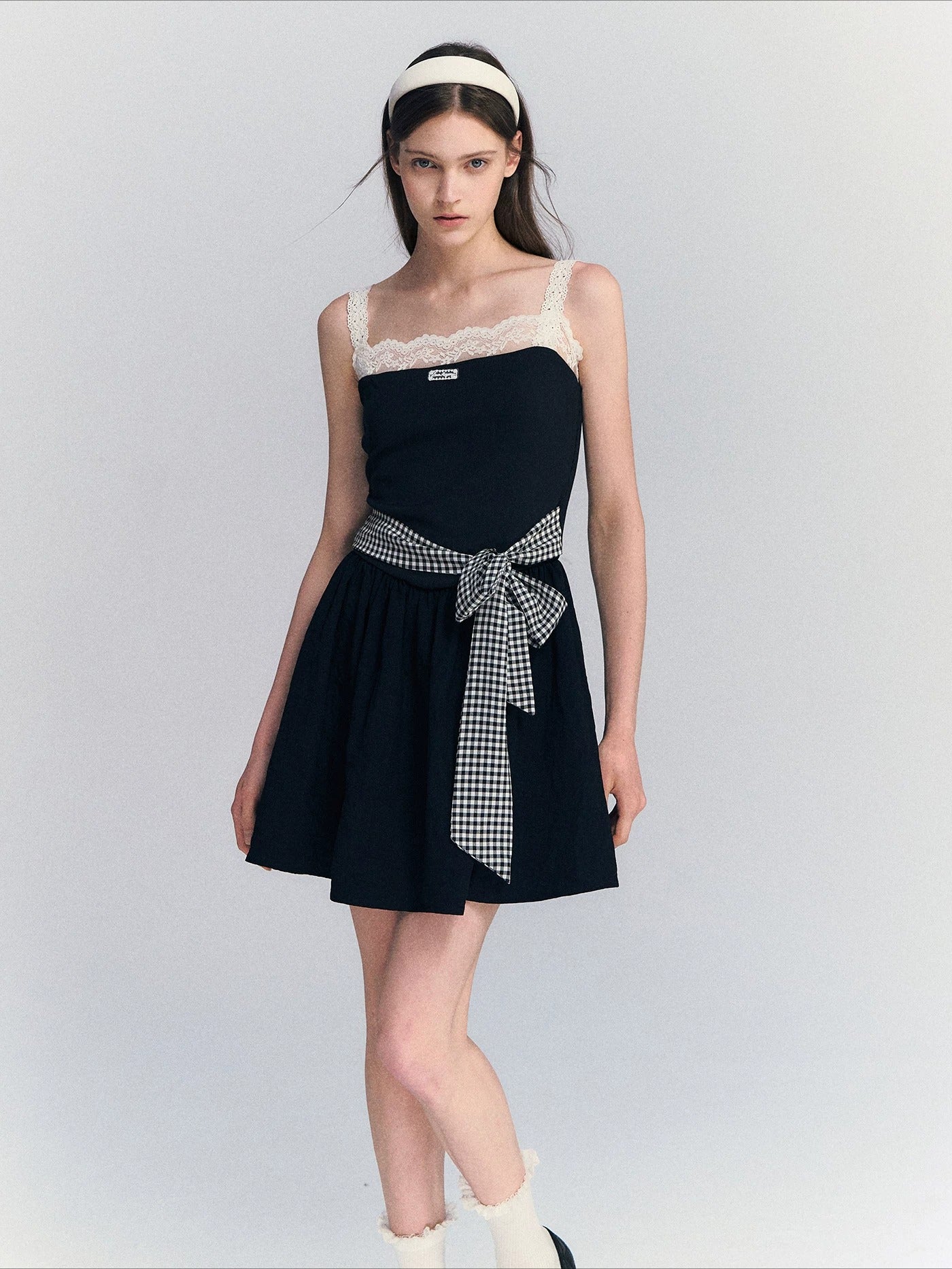 Lace Bow Slip Dress