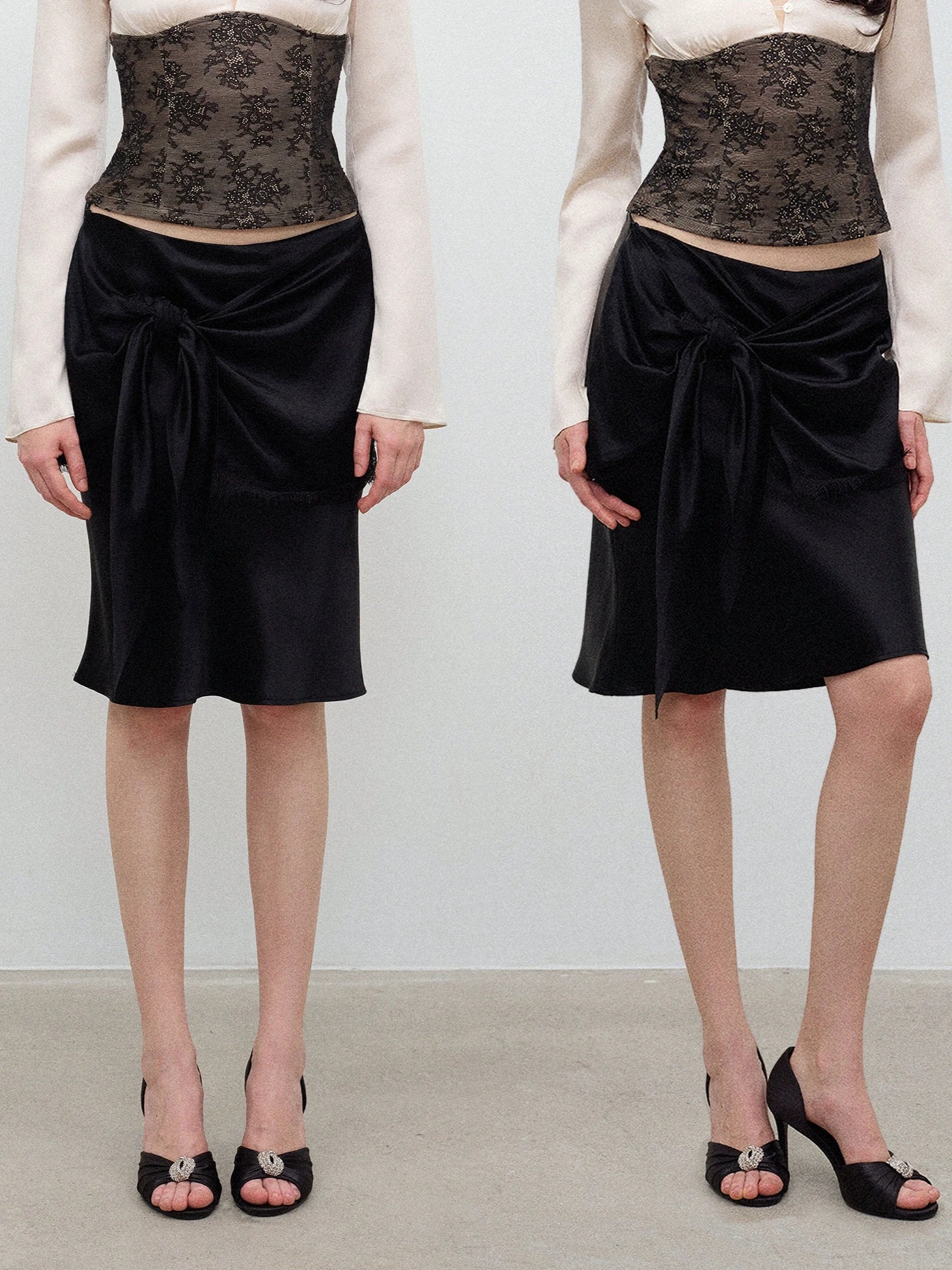 Acetate Lace Fishtail Skirt
