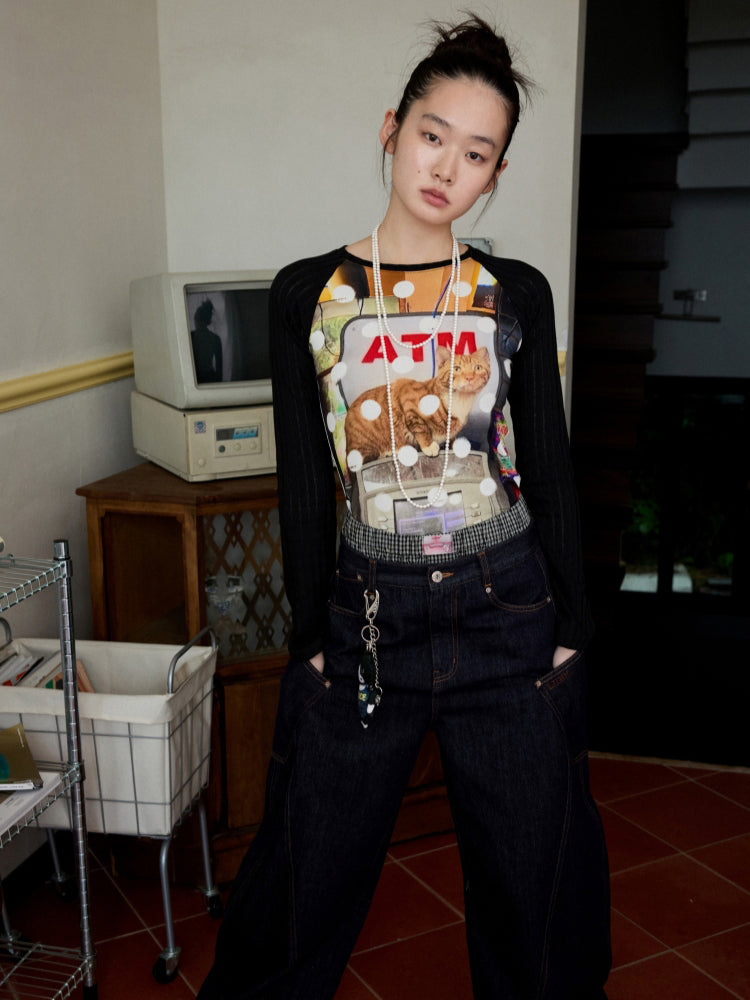 Funny 3D Cat Doll Bag Charm