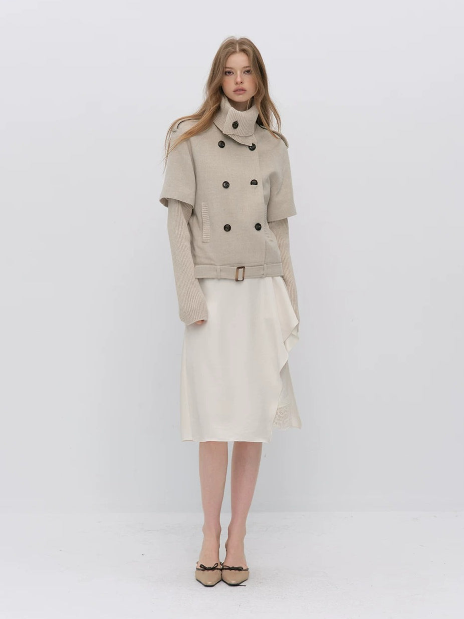 Asymmetric Satin Skirt