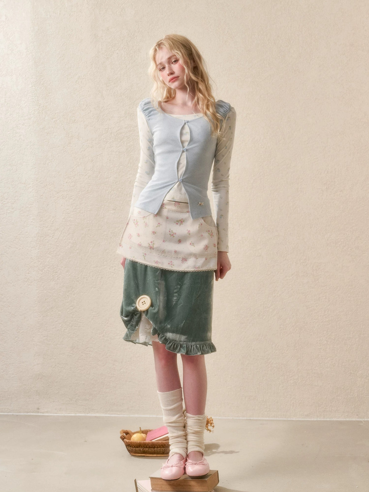 Floral Layered Knit Two Piece Set
