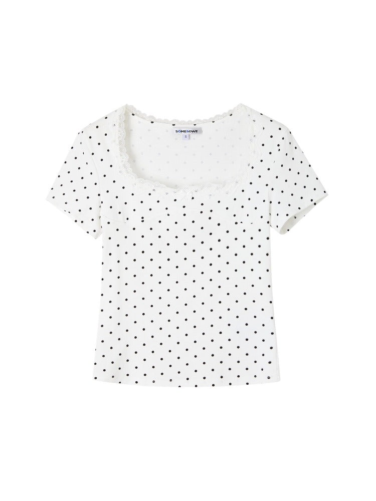 Square Neck Lace Tee