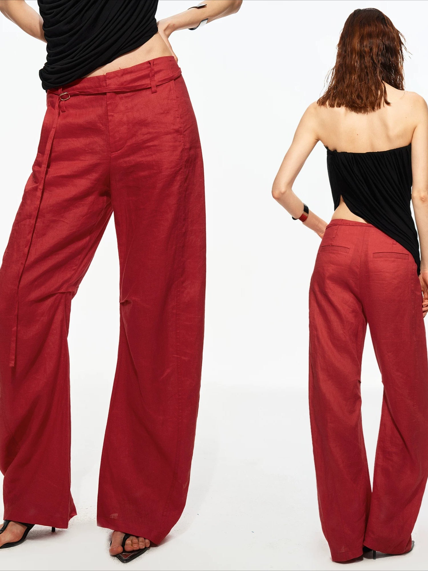 Linen Lyocell Twist Pants