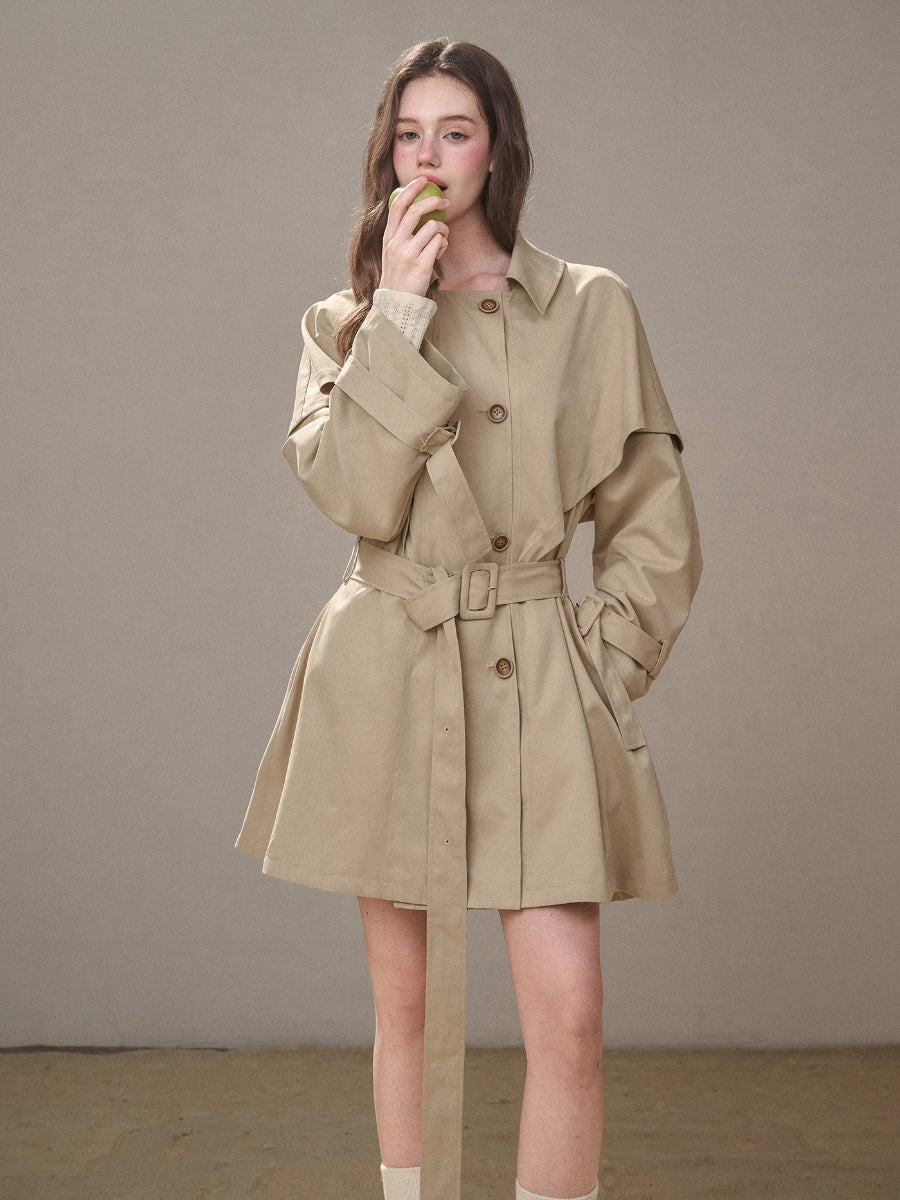 Comfy Chestnut Trench Coat