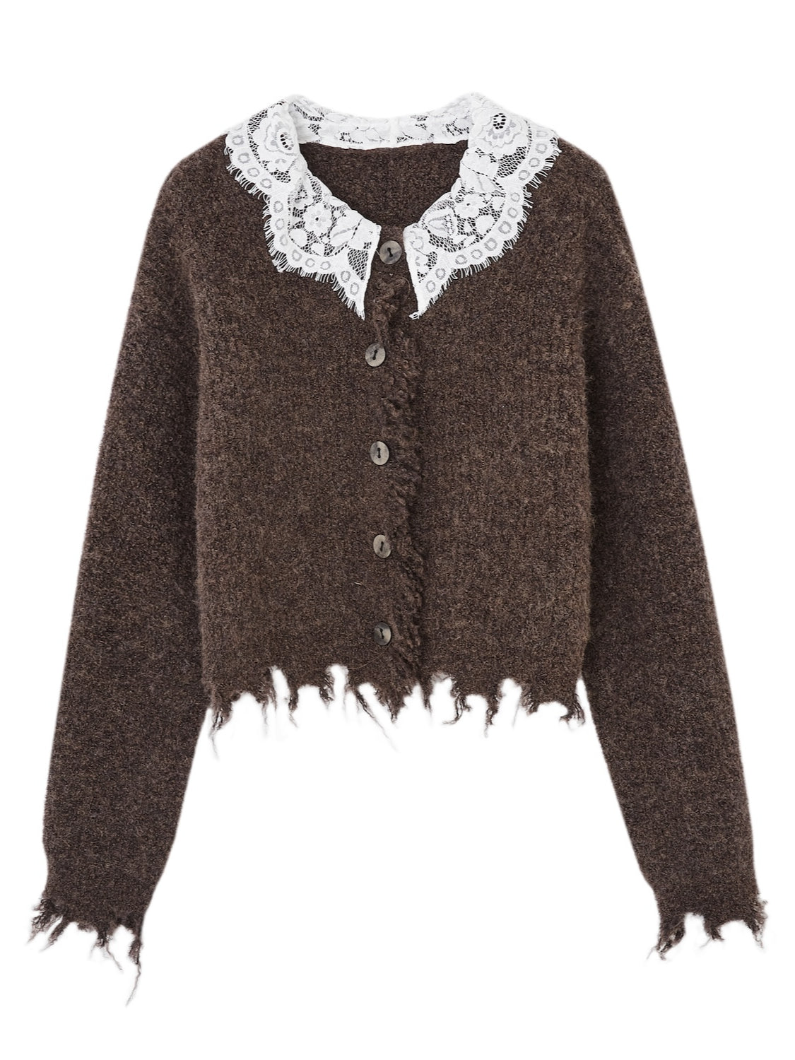 Lace Doll‑Collar Cardigan