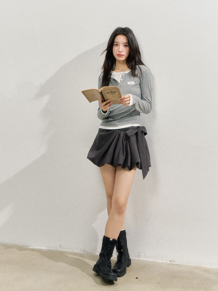 Lyocell Henley Neck Soft T-Shirt