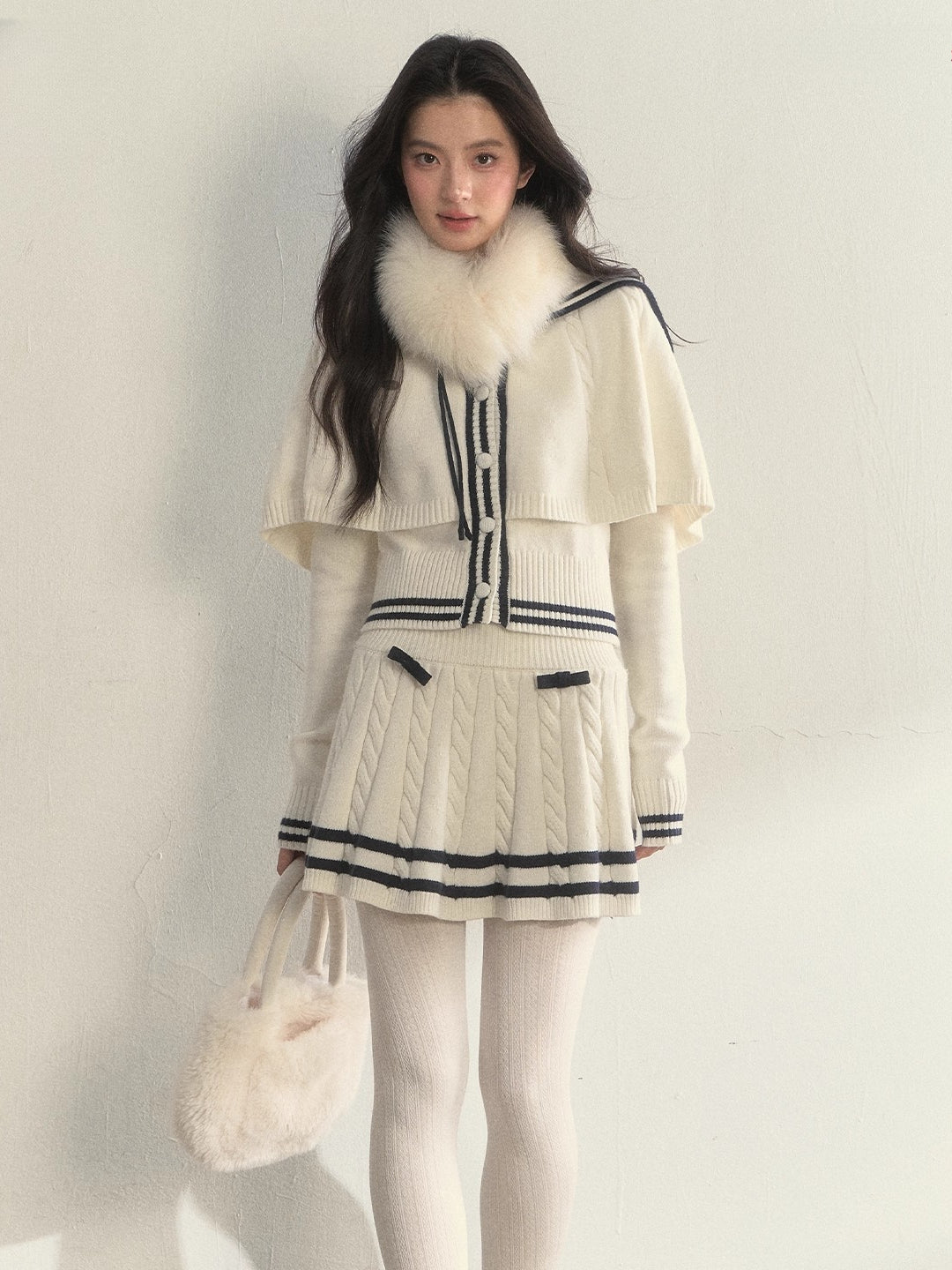 Cable Sailor Cape & Skirt Set