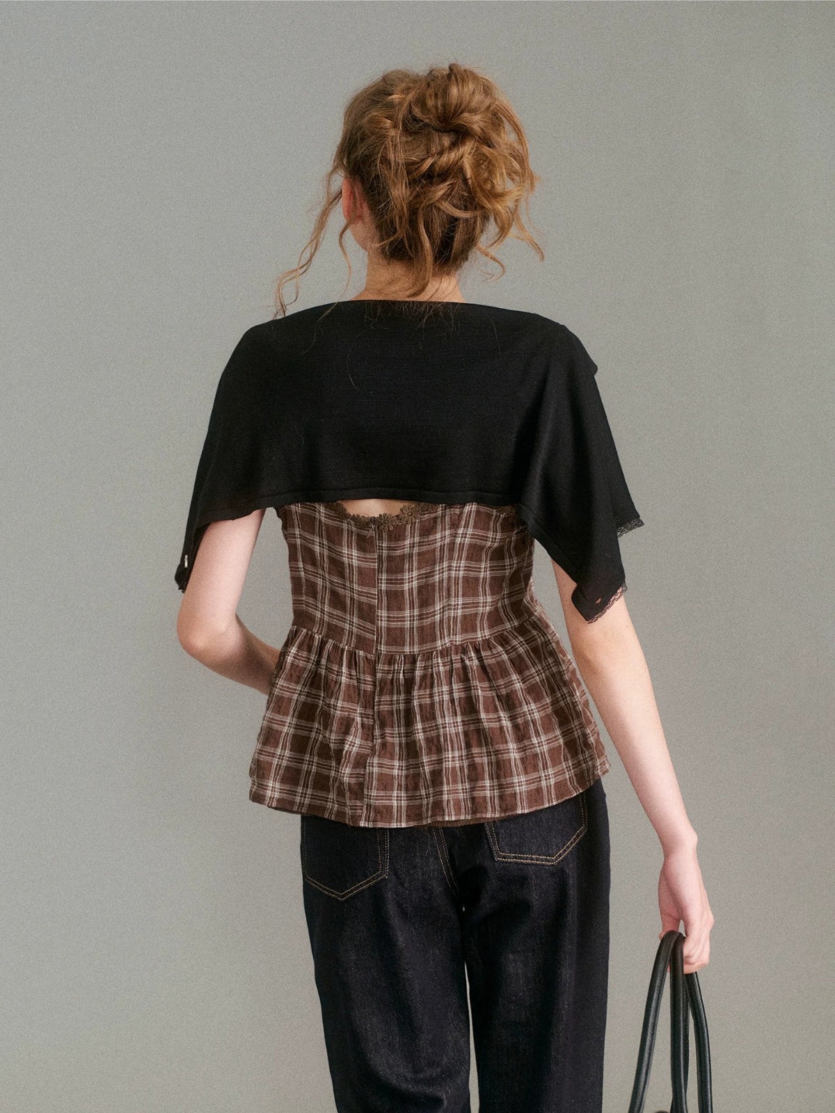 Plaid Lace Cami Top