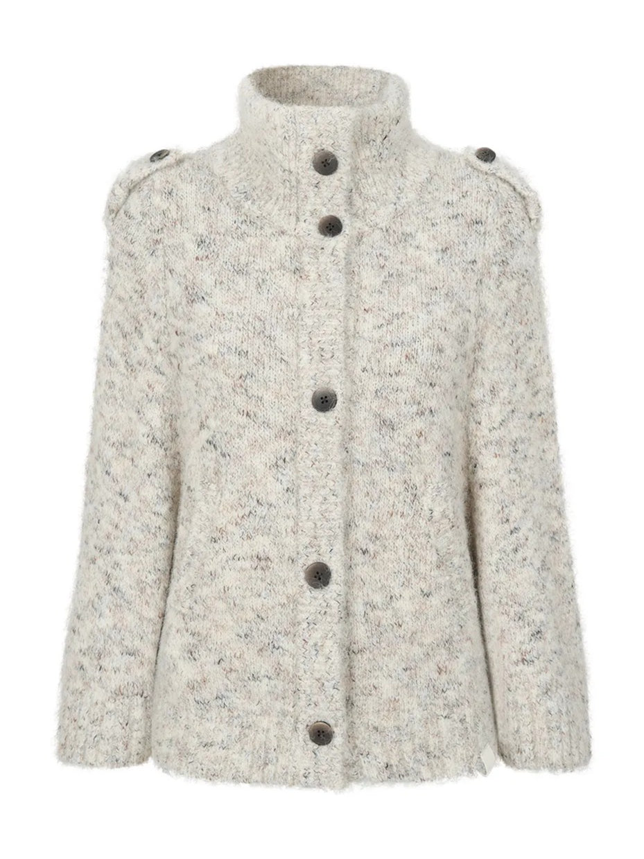 Vintage Mandarin-Collar Cardigan