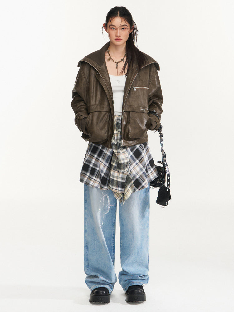 Punk Oversized Motorcycle Jacket