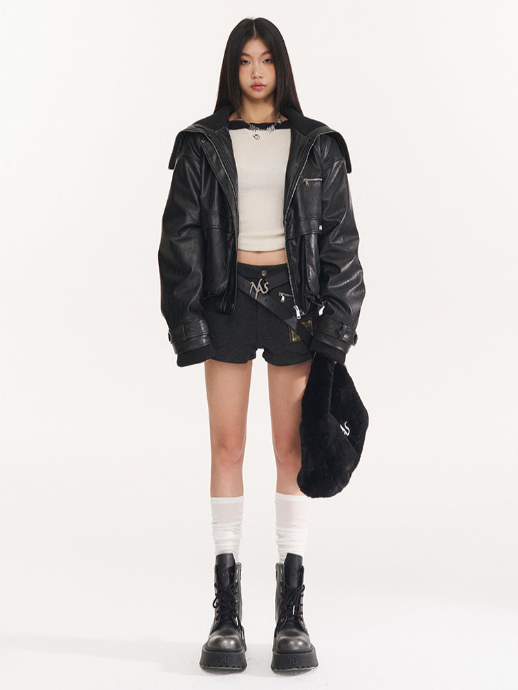 Punk Oversized Motorcycle Jacket