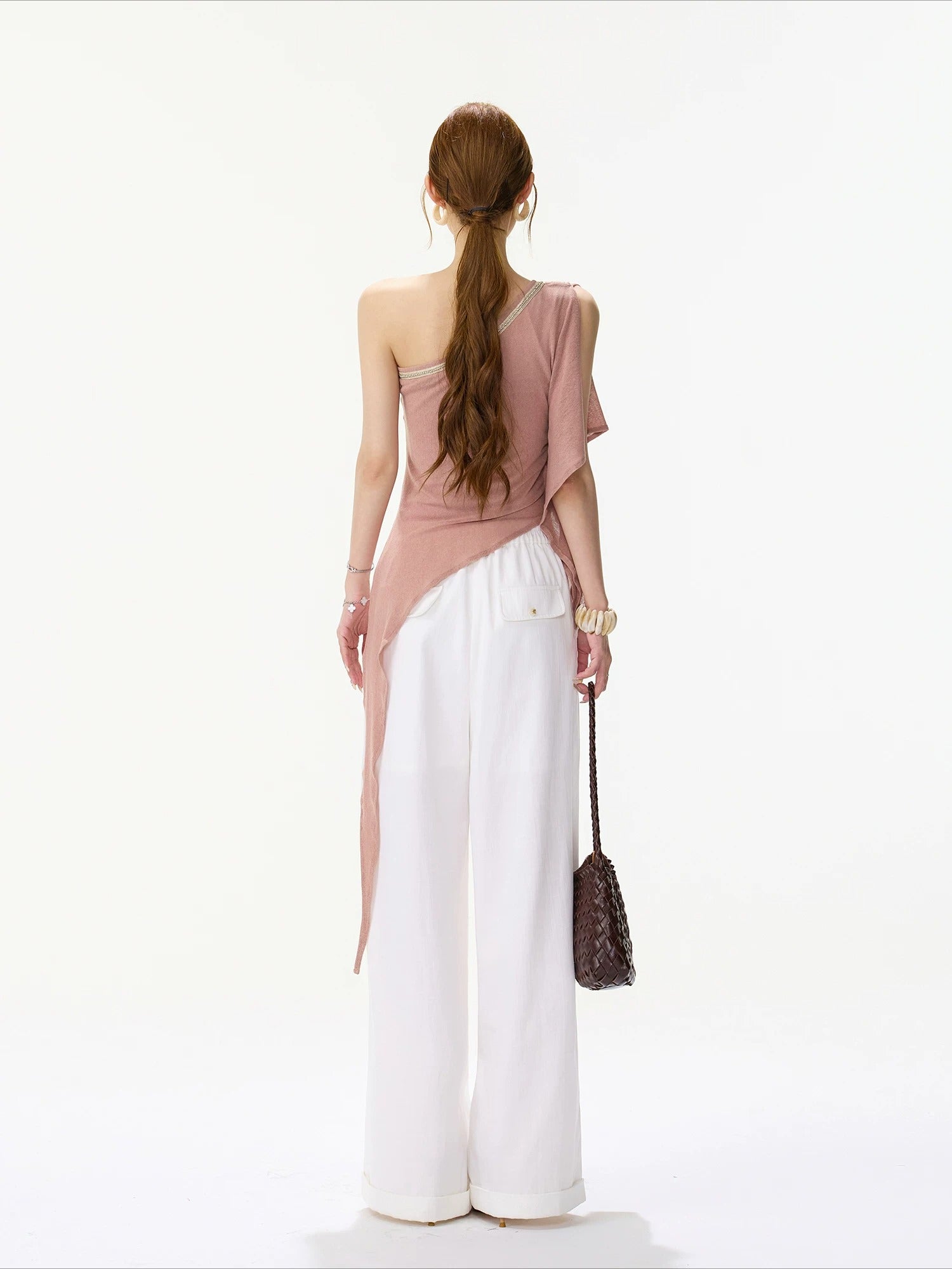 Rose One-Shoulder Top