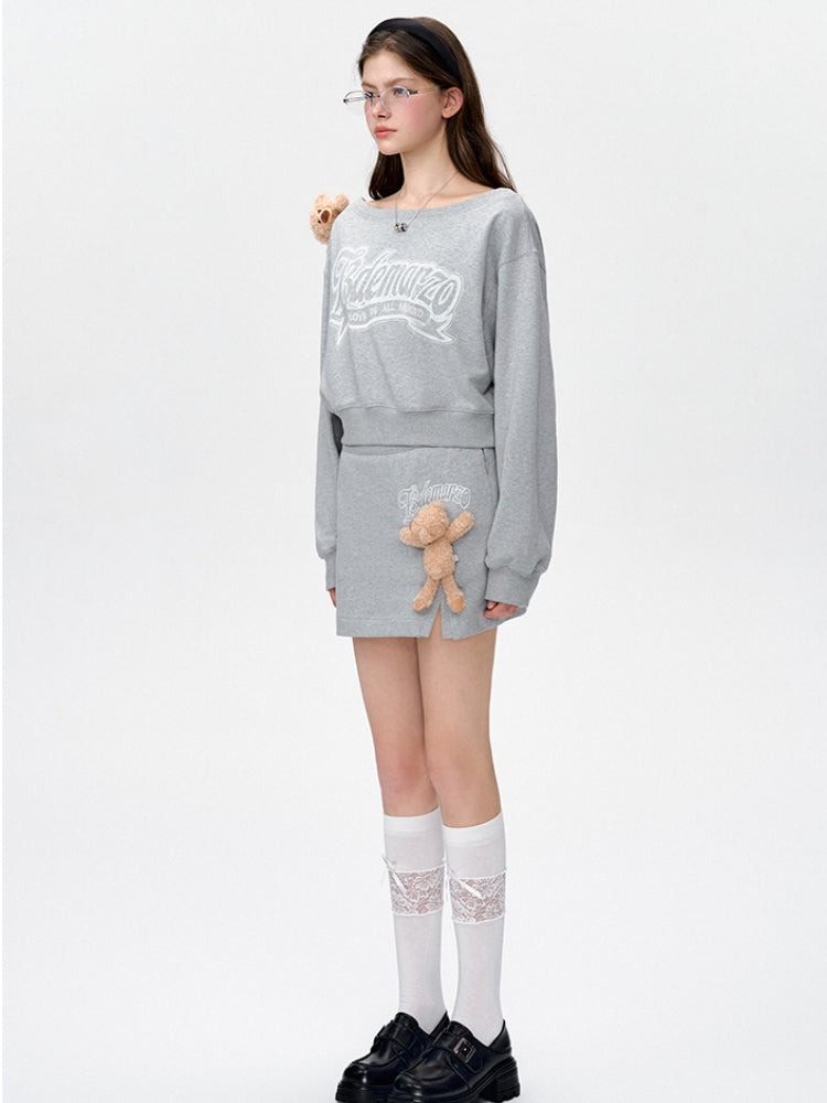 Off-Shoulder Pullover Short Top