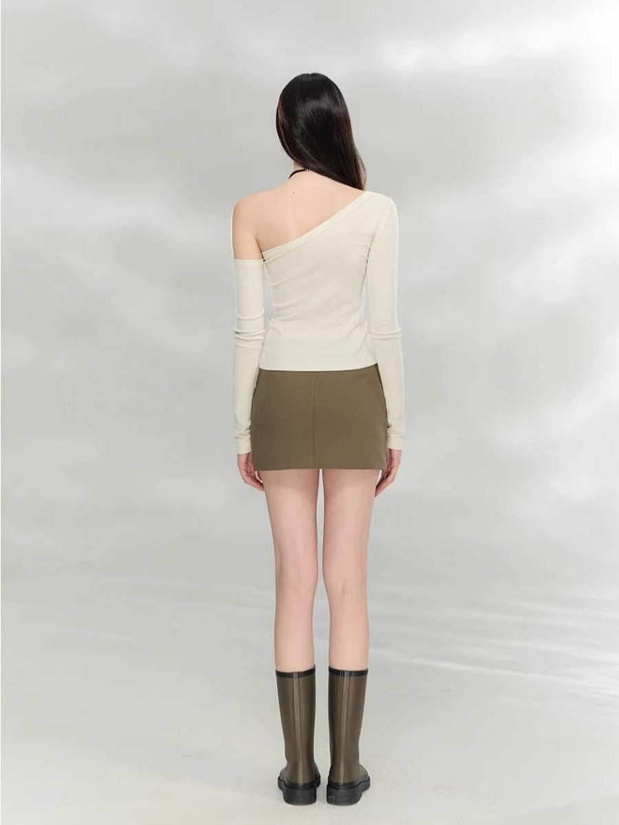 Crystal Asymmetric Print Top