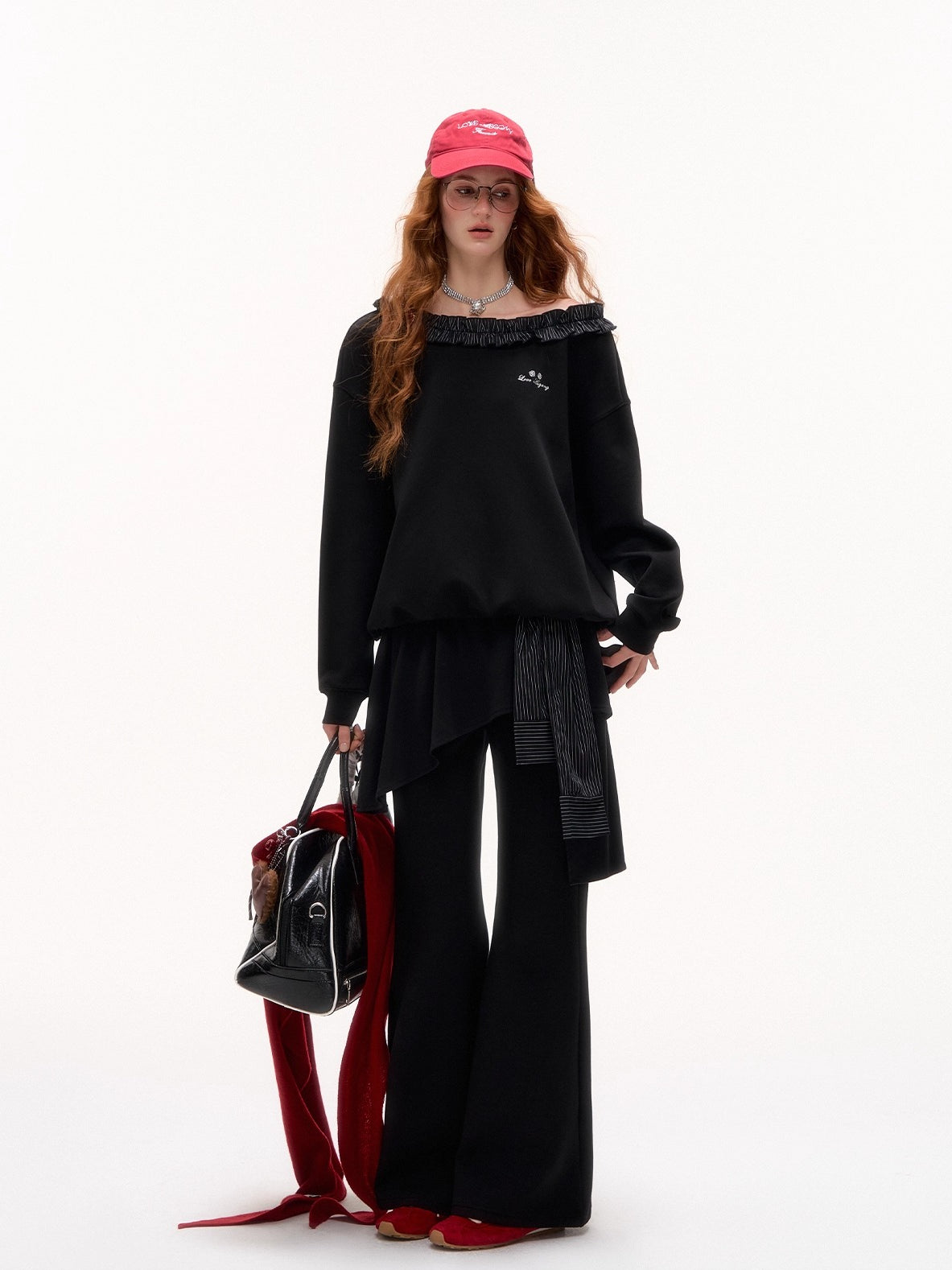 Striped Slouchy Hoodie Set